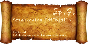 Sztankovics Fábián névjegykártya